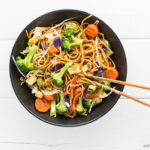 Gluten-Free Chow Mein w/ Rainbow Veggies and Tofu