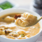 Creamy Cheddar Bacon Cauliflower Soup