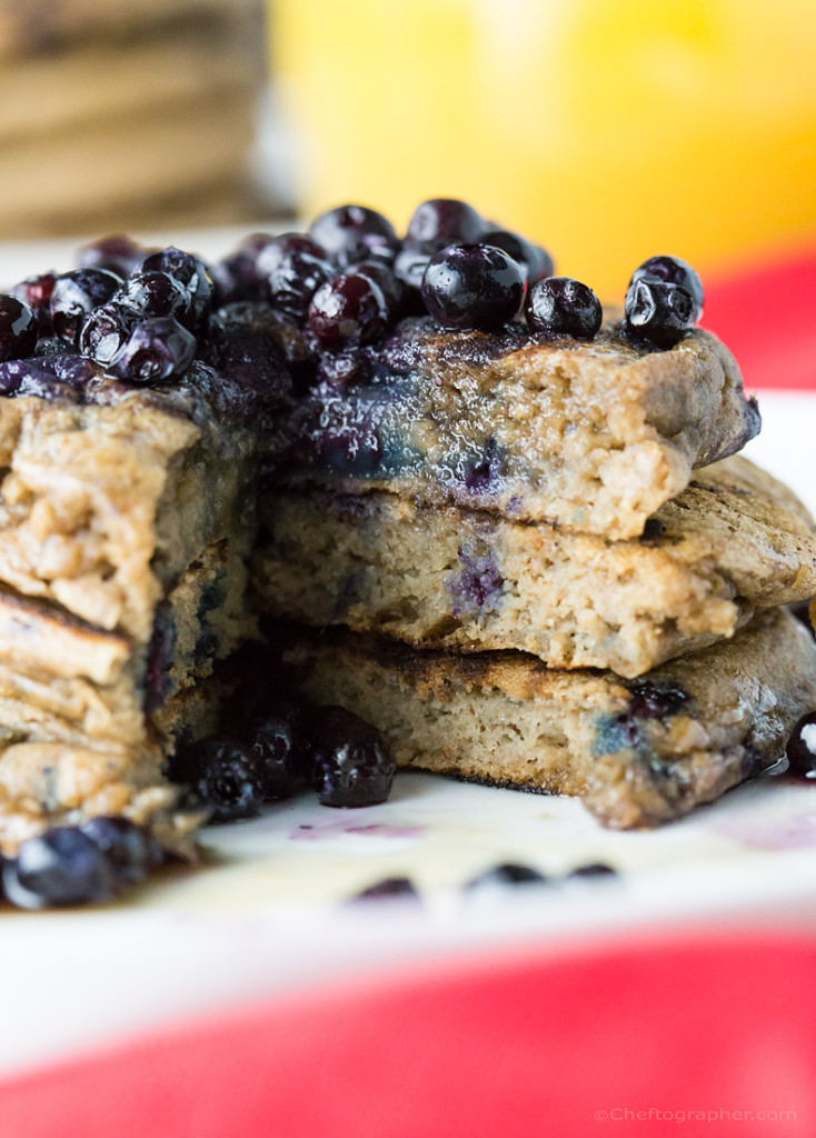 Vegan Gluten Free Cinnamon Blueberry Pancakes - High Vibe Lifestyle